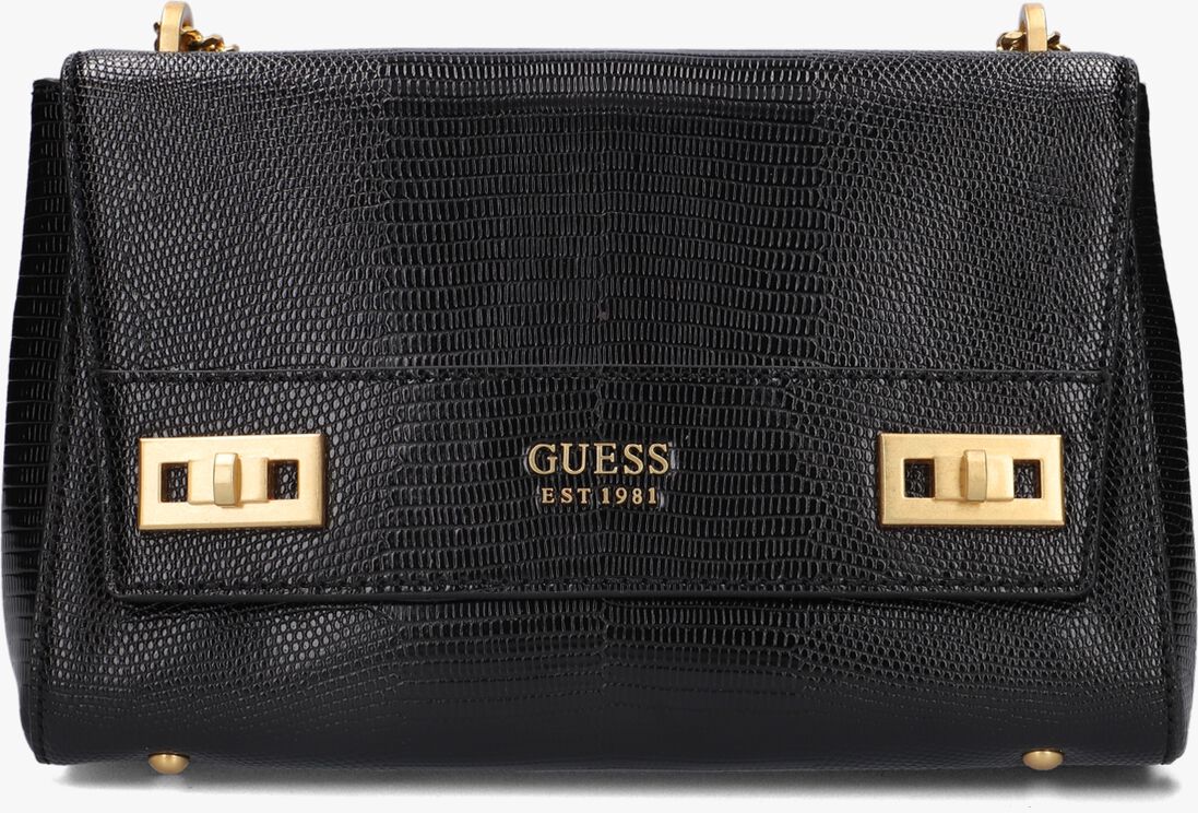 GUESS zwarte guess schoudertas katey flap shoulder bag