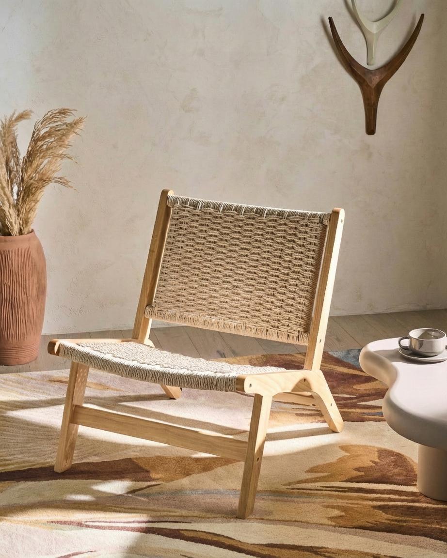 Fauteuil VILLAZ Hout Lichtbruin