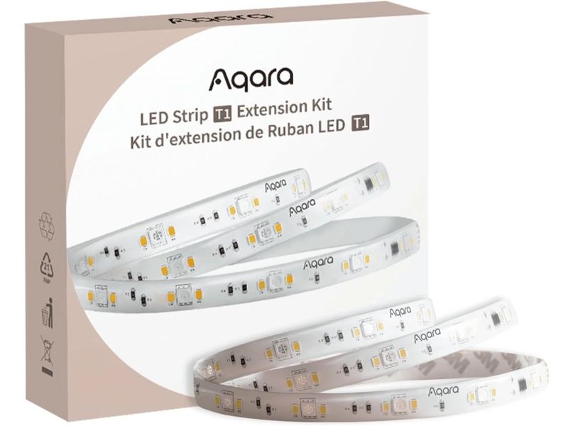 Aqara LED-Stripe Verlängerung 1 m, 90 LEDs, 5 V DC Lichtstreifen mit Farbwechselfunktion