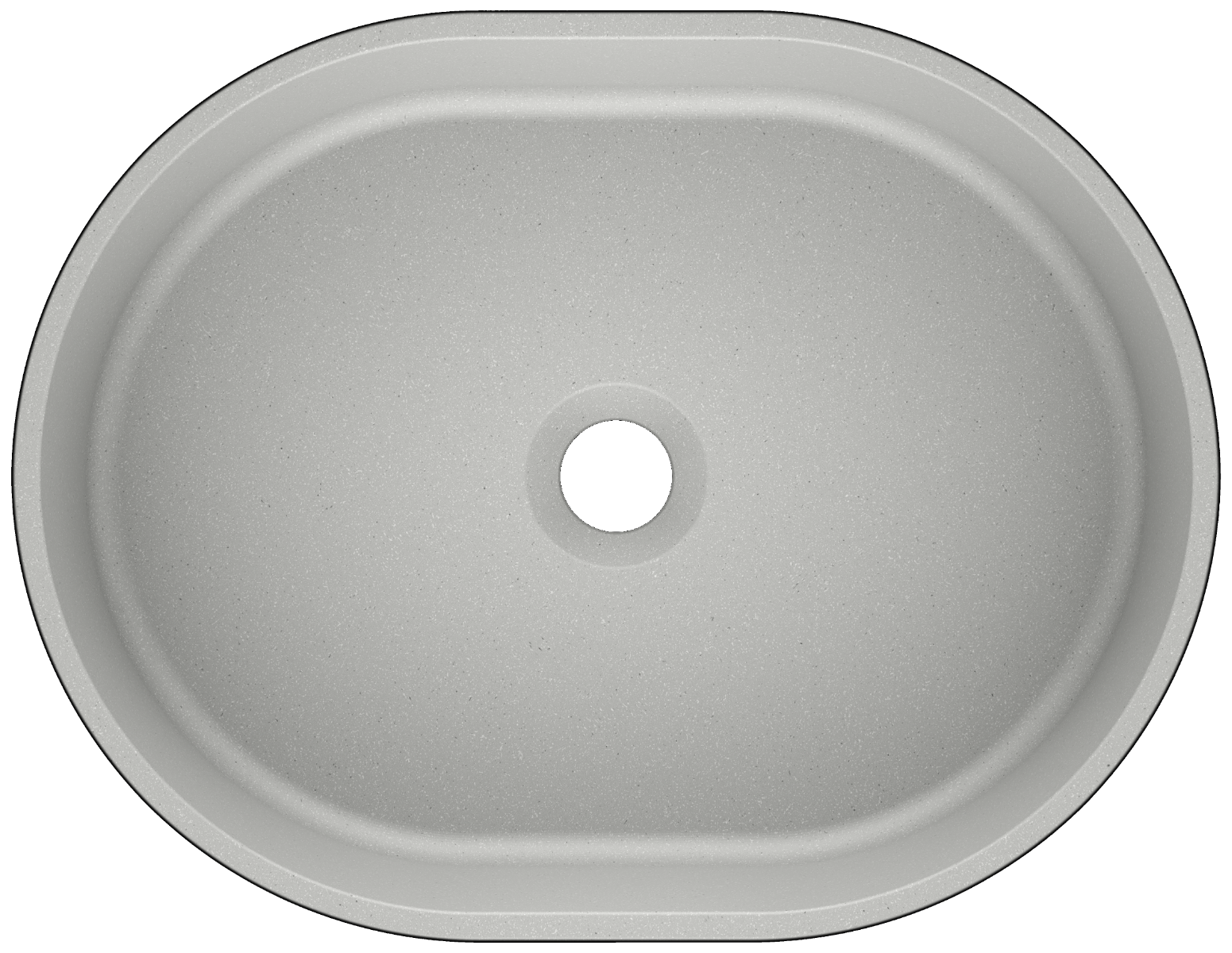 Kerra Olib wastafel 49x38x13.5cm licht grijs