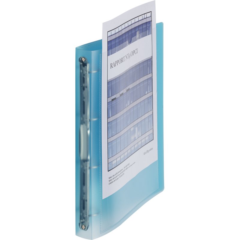 Classeur 4 anneaux plastifié Viquel Propysoft personnalisable A4 - Dos 3,5 cm couleur translucide