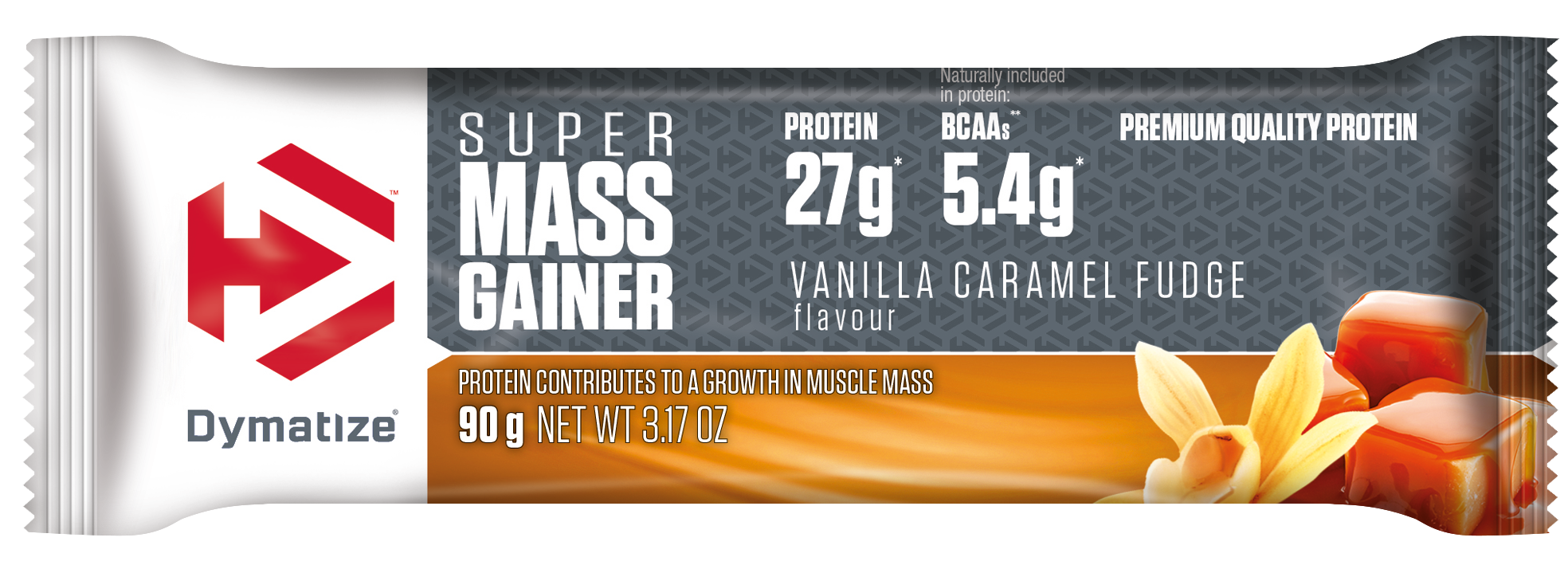 DYMATIZE Super Mass Gainer Bar Vanilla Karamell 90 g