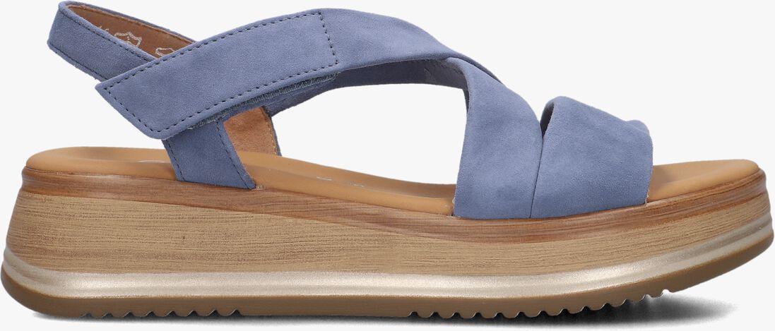 blauwe gabor platte sandalen 746