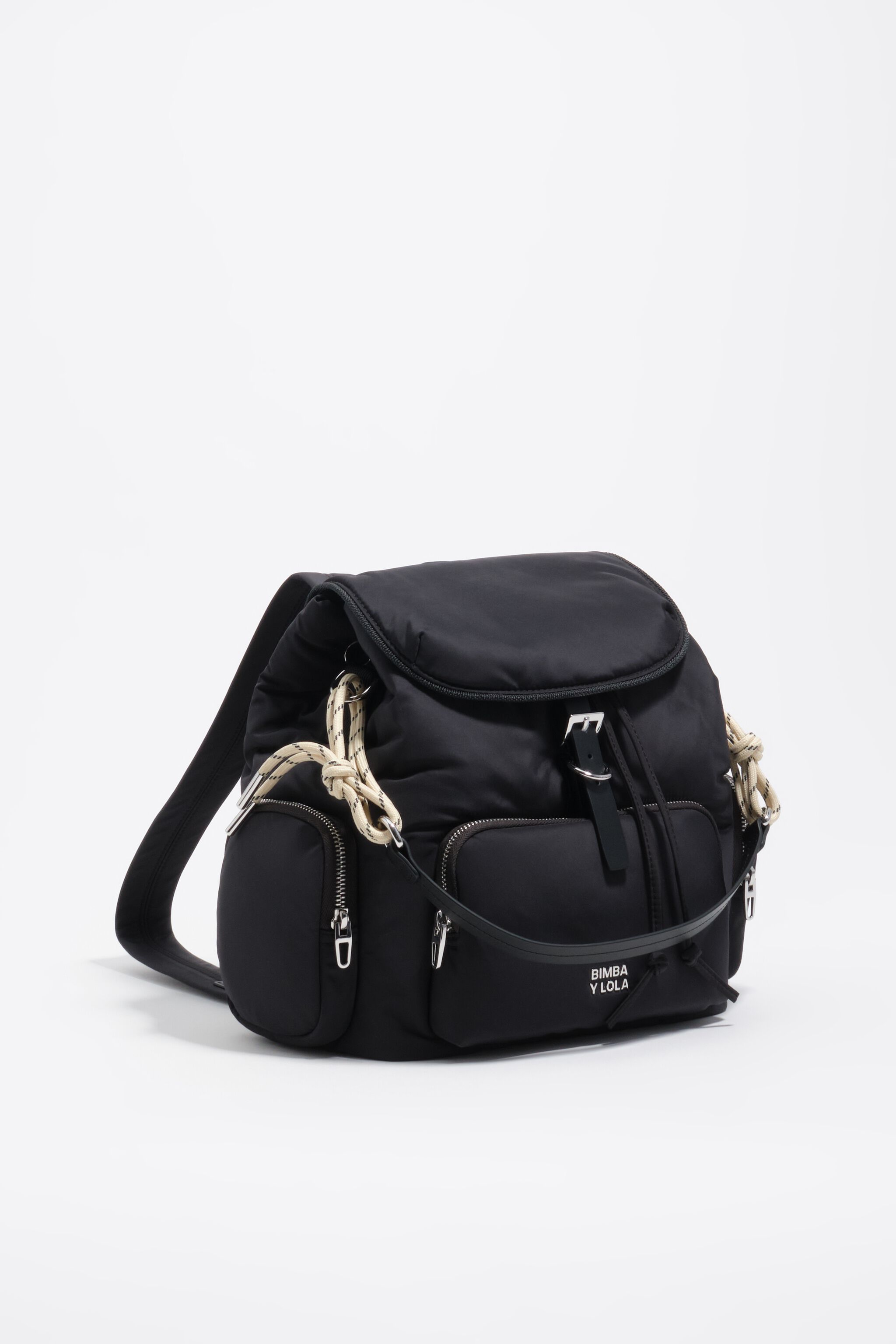 Mochila de bolso em nylon antracite escuro