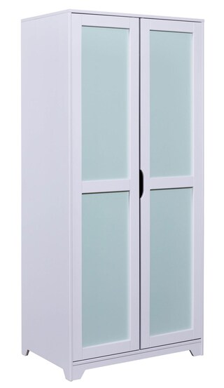 Drehtürenschrank Kilian weiß/pastellgrün 92 x 205 cm