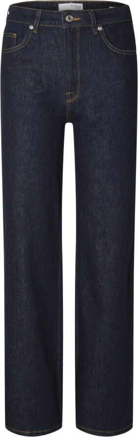 Selected Femme SLFALICE HW WIDE LONG MOON BLUE JEA Blå