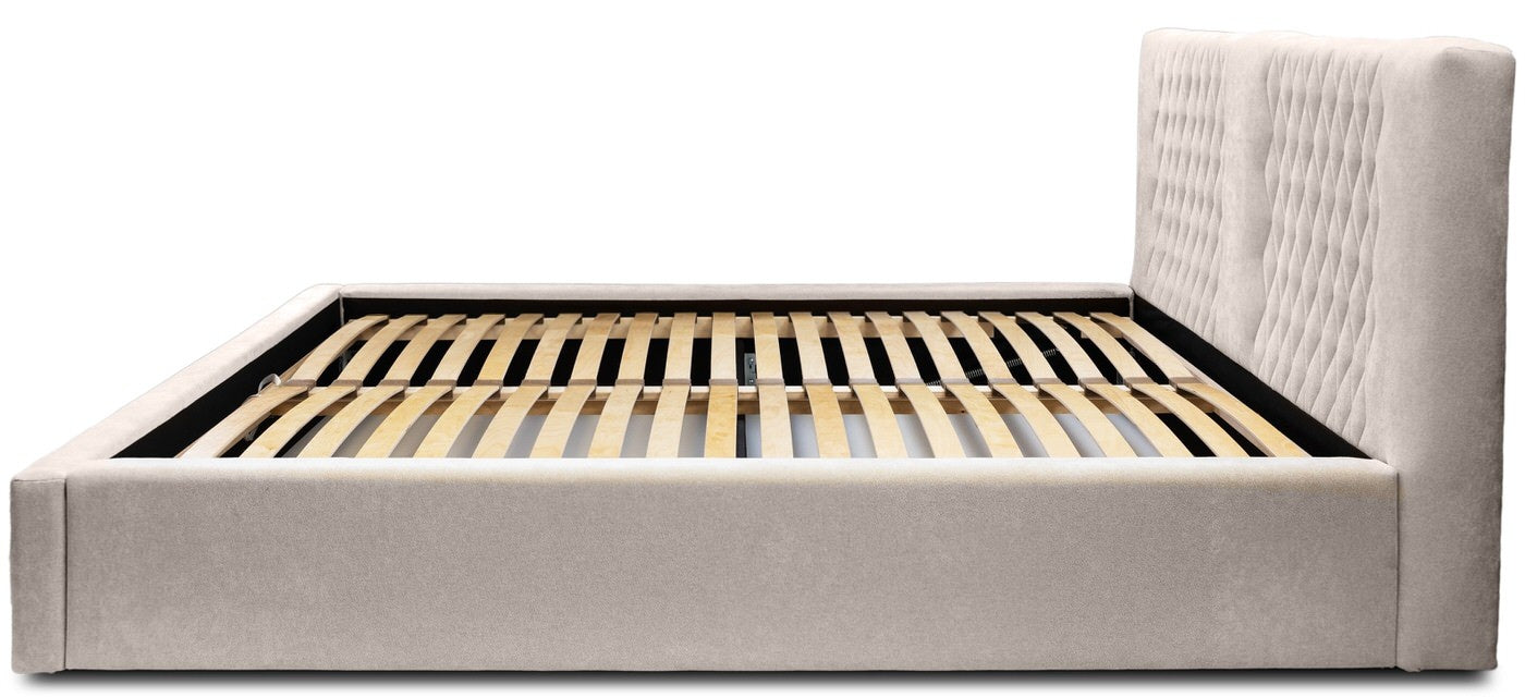 Trae Mobler Montana 180 x 200 cm Gestoffeerd Bed Beige