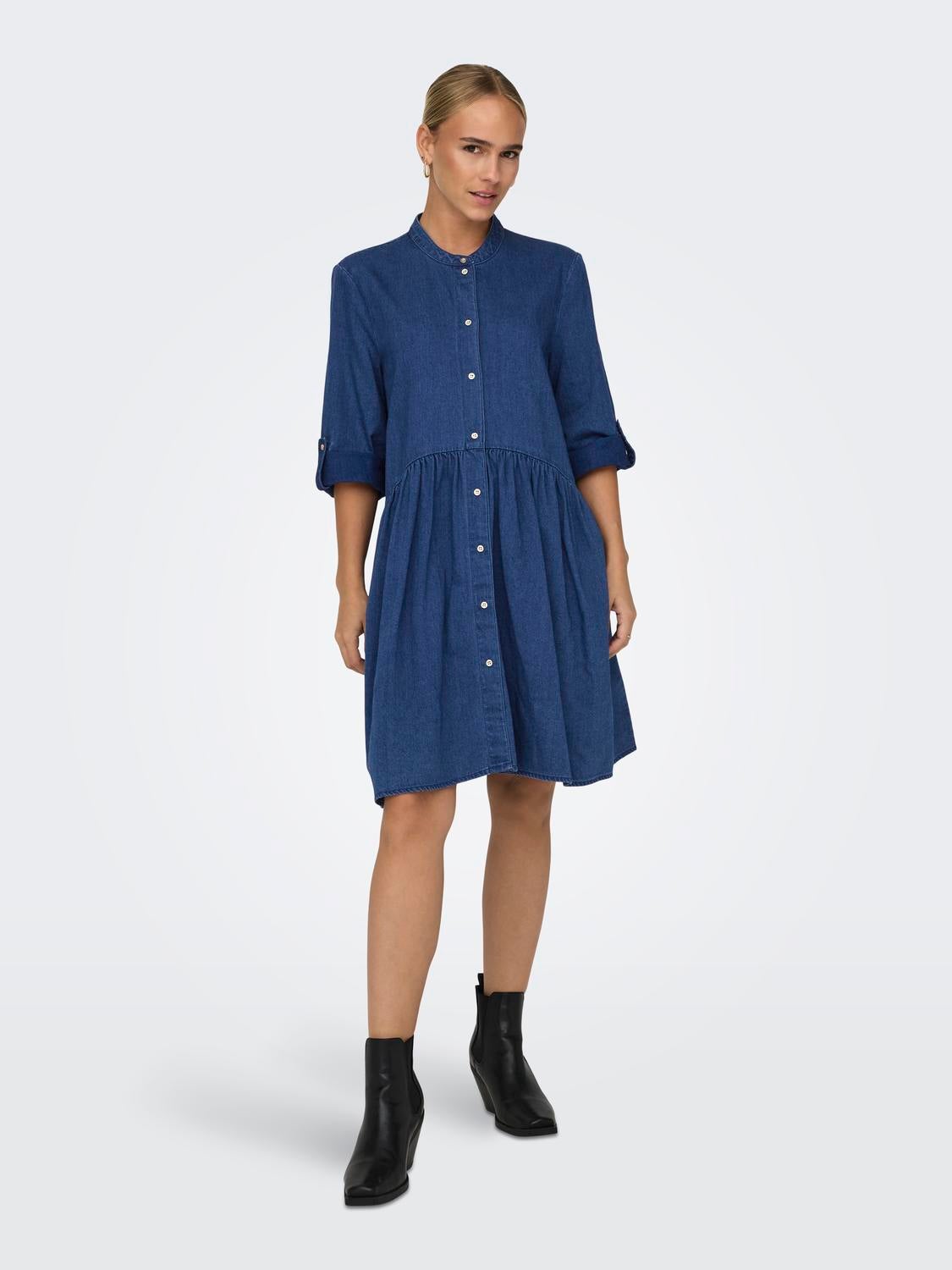 ONLCHICAGO Kurzes Kleid Dark Blue Denim