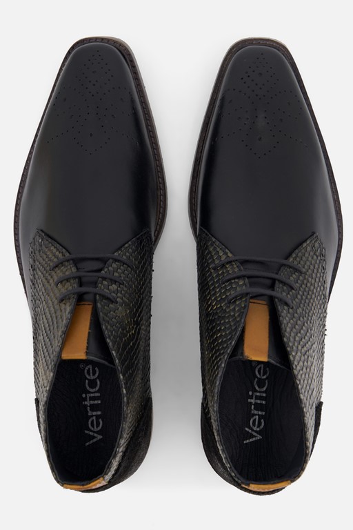 Vertice Veterboots zwart Leer