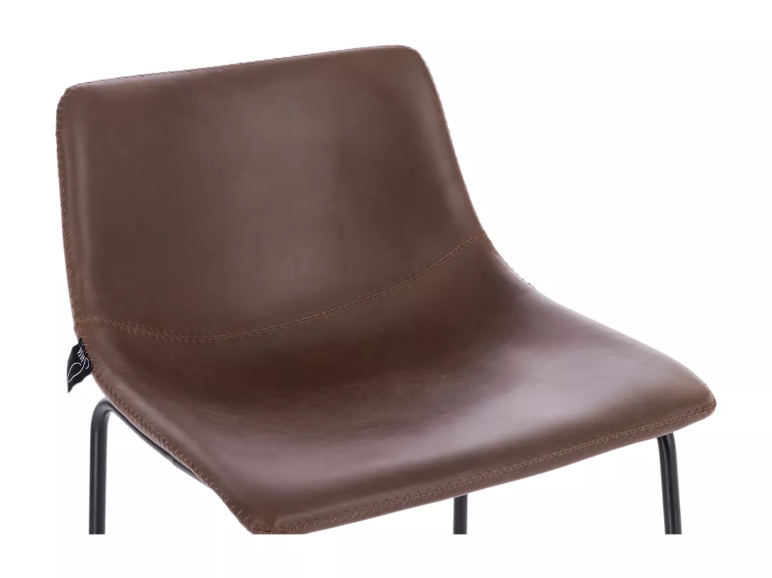 Set de 2 tabourets de bar en similicuir