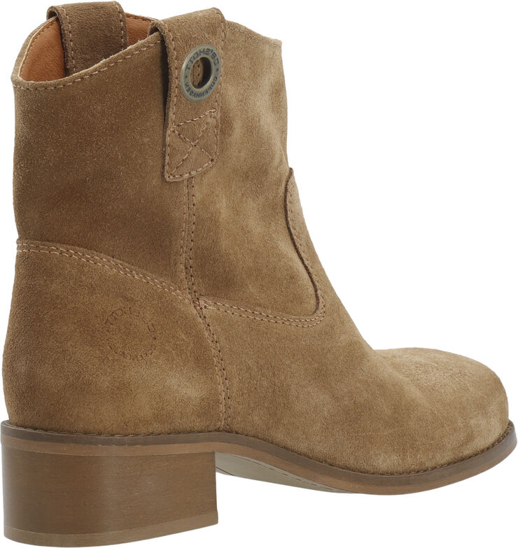 Cashott CASVILMA Pull On Low Cut Boot Suede Toffee