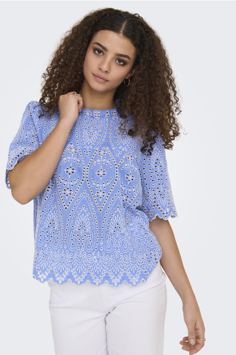 Only blauwe dames t-shirt