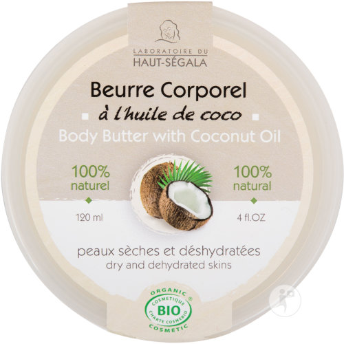 Laboratoire Du Haut-Ségala Beurre Corporel À L'Huile De Coco Bio Peaux Sèches Et Déshydratées 120ml