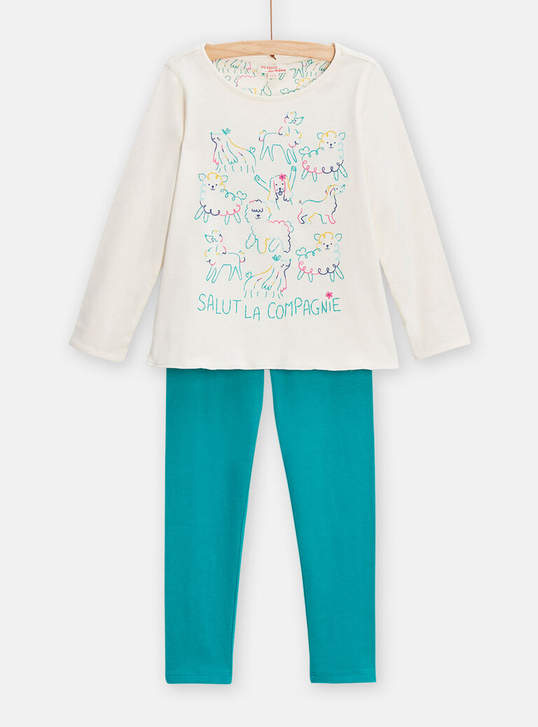 Pyjama réversible imprimé chien pour fille
