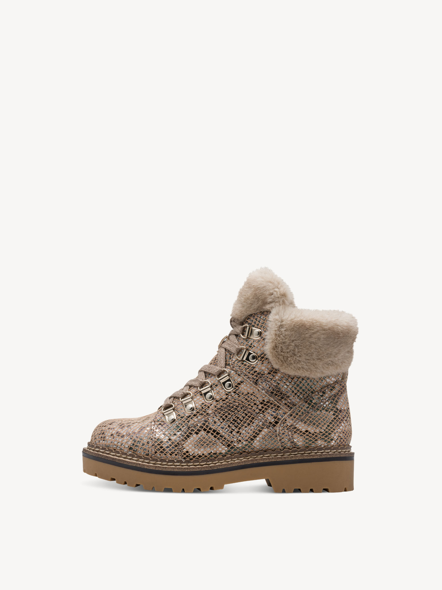 Enkellaarsje - beige warme voering