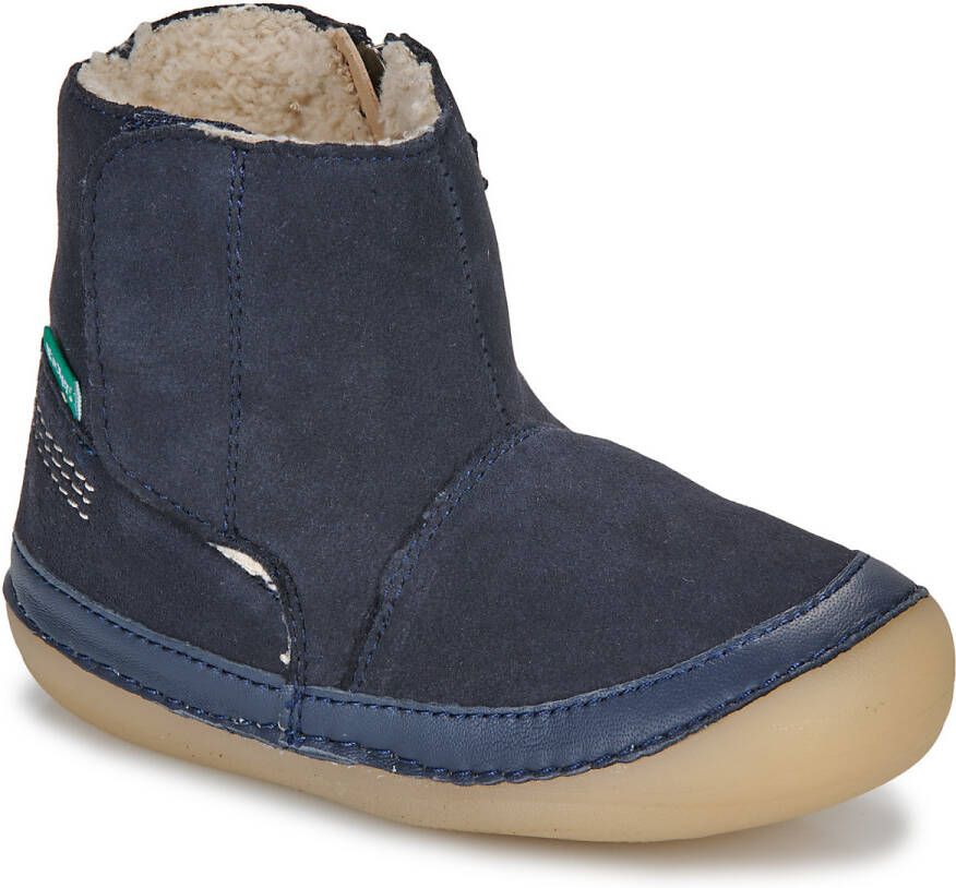 Kickers Sokifaune leren kinderschoenen met hoge hakken