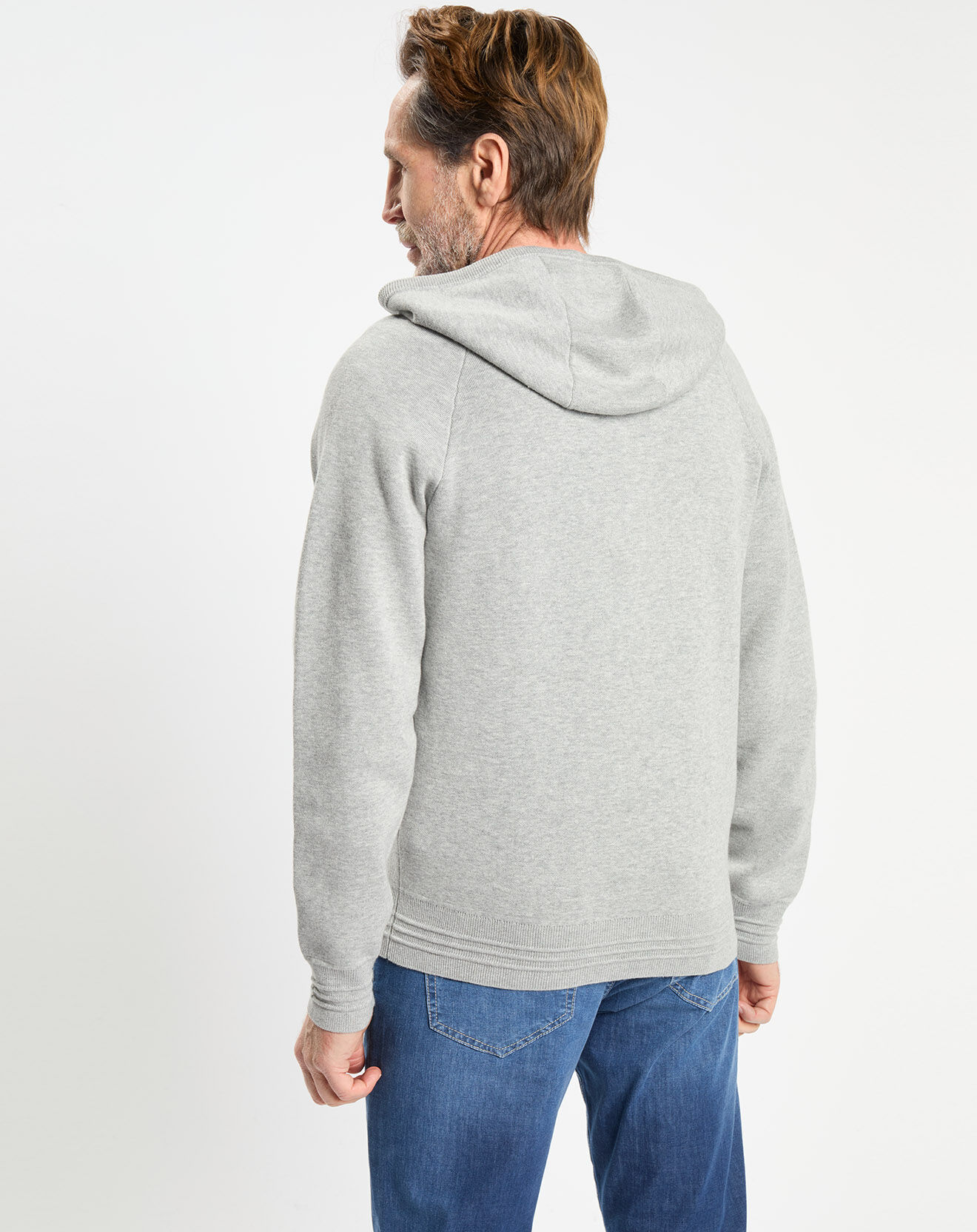 Hackett London Gilet zippé à capuche gris
