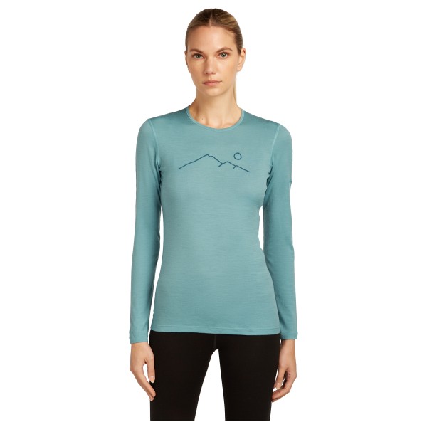 Icebreaker - Women's Merino 200 Oasis L/S Crewe Rainer Ridge - Sous-vêtement mérinos