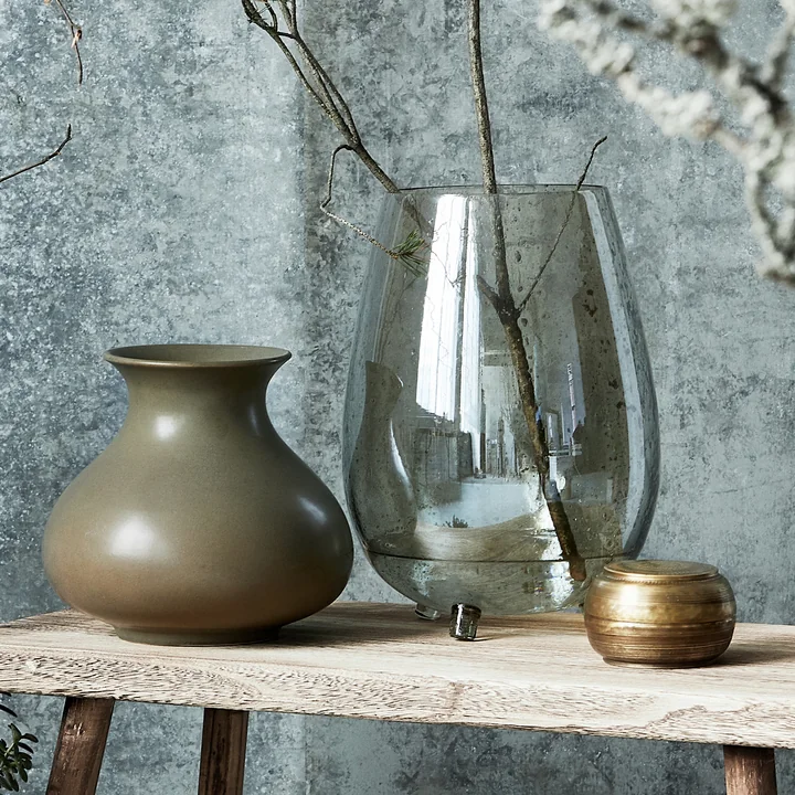House Doctor - Tinka Vase, Ø 28 x H 51 cm, braun