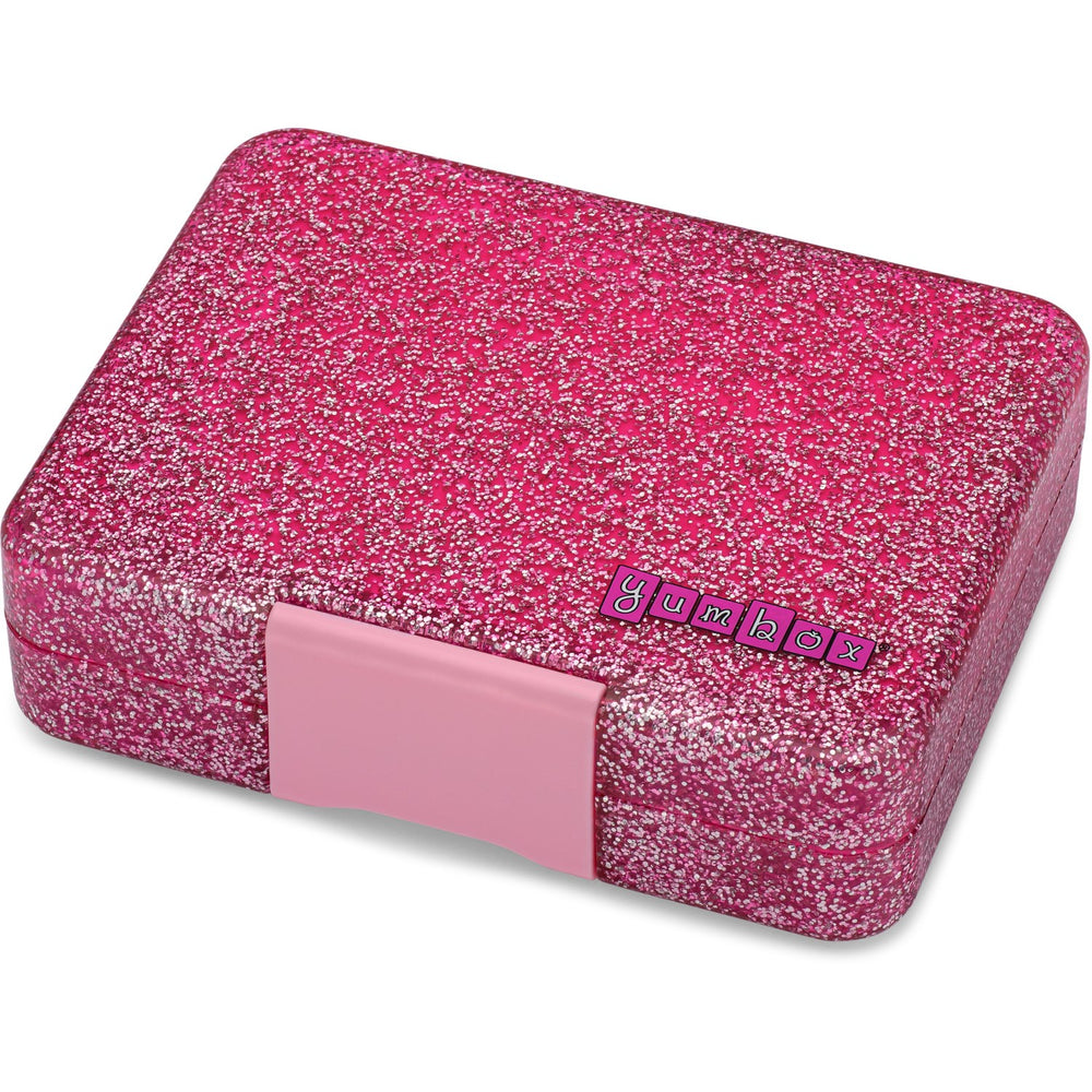 Køb Yumbox Sparkle Pink Glitter / Clear Pink Tray Snack Size Small Bento Madkasse