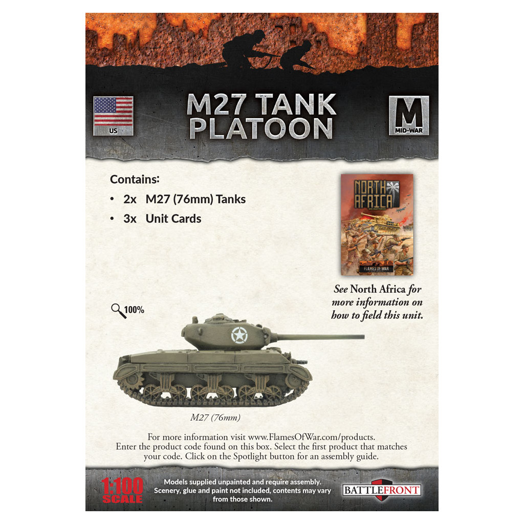 Flames of War - M27 Tank Platoon