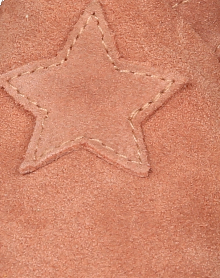 Leder-Krabbelschuhe STERN in old rose