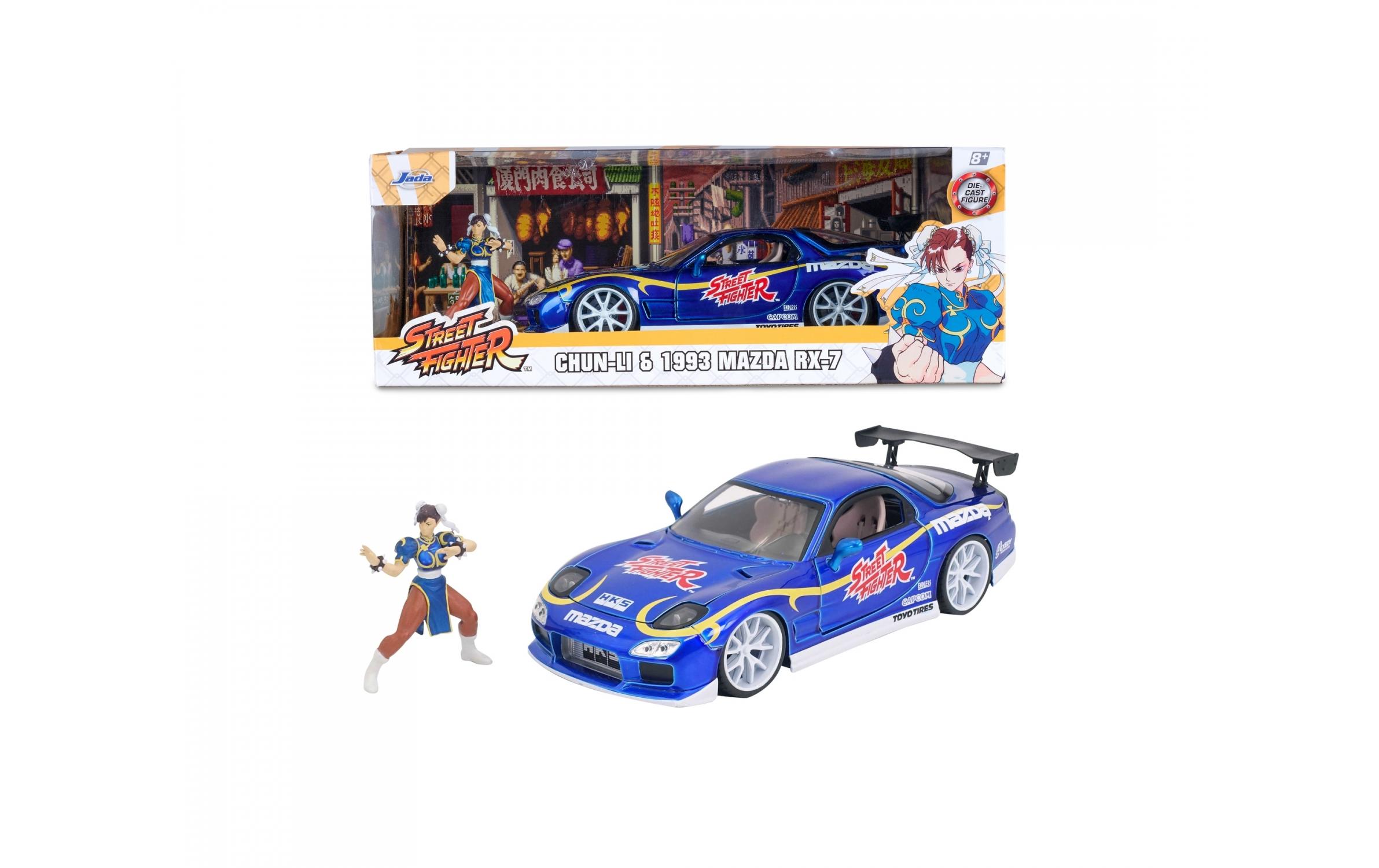 Mazda RX7 FD Street Fighter 1:241993 Mazda RX7 Modellauto mit Chun-Li Figur