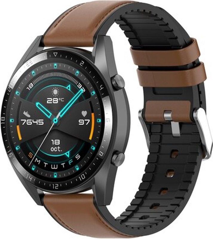 Garmin - Venu 2 & 3 - Bandje - Bruin - Leer en Siliconen