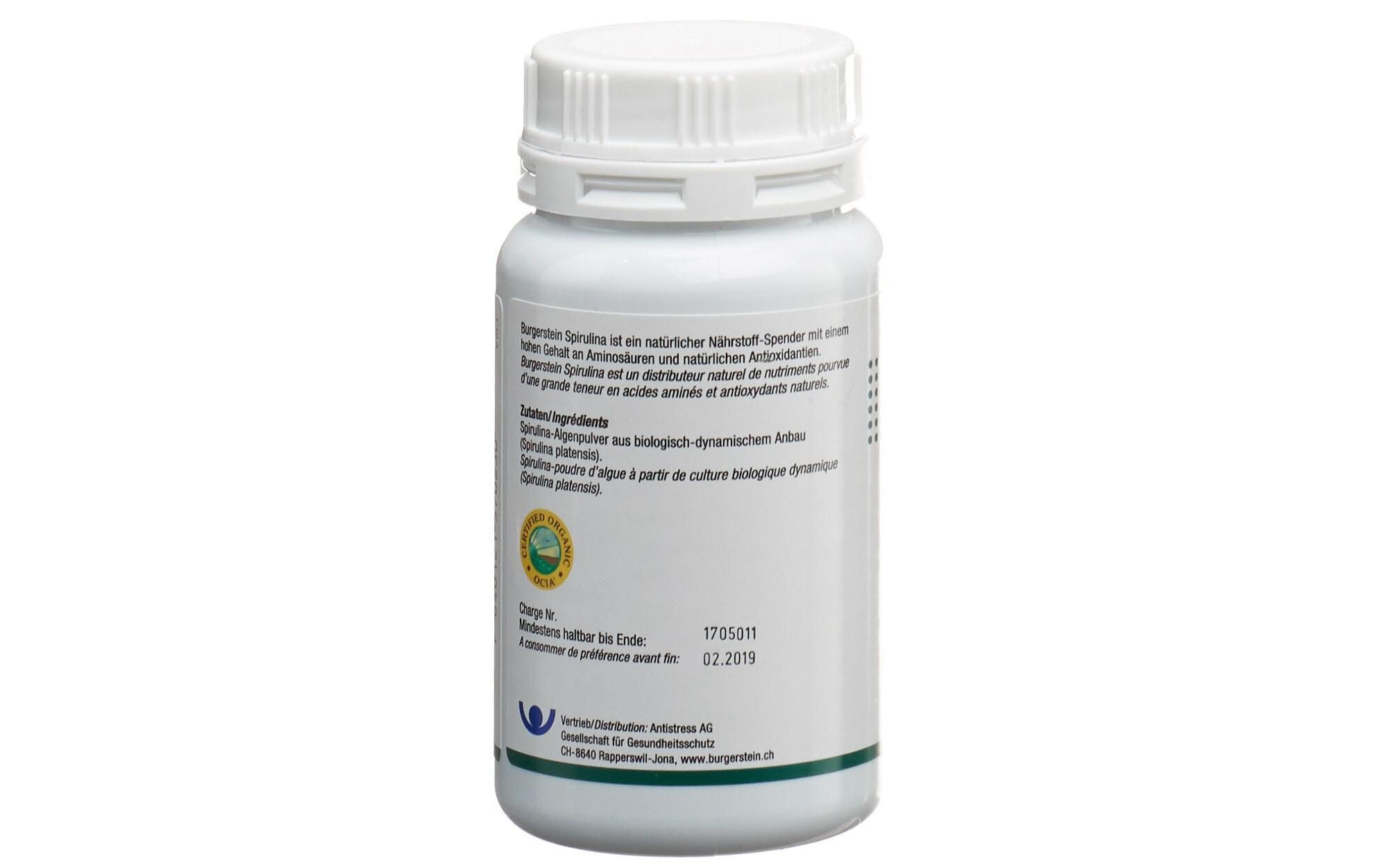 Spirulina 180 TablettenVegane Tabletten zur Nahrungsergänzung