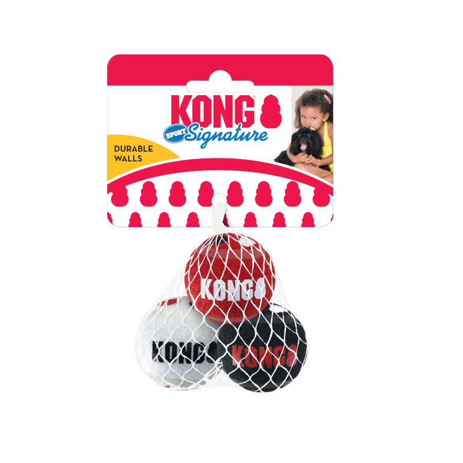 Conjunto de 3 bolas de tênis Kong Signature Sport para cães