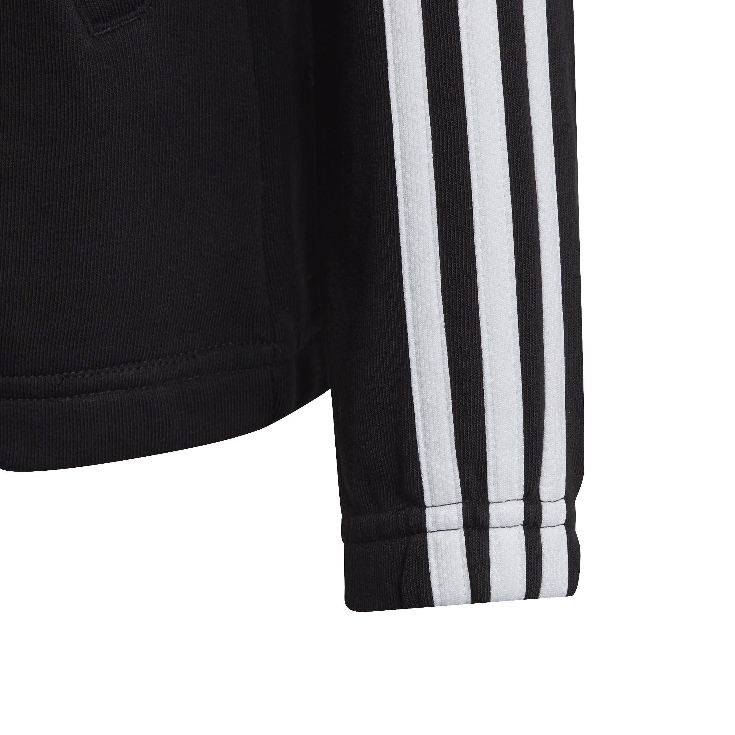 adidas Essentials Girls 3-Stripes Zip Track Top Hoodie