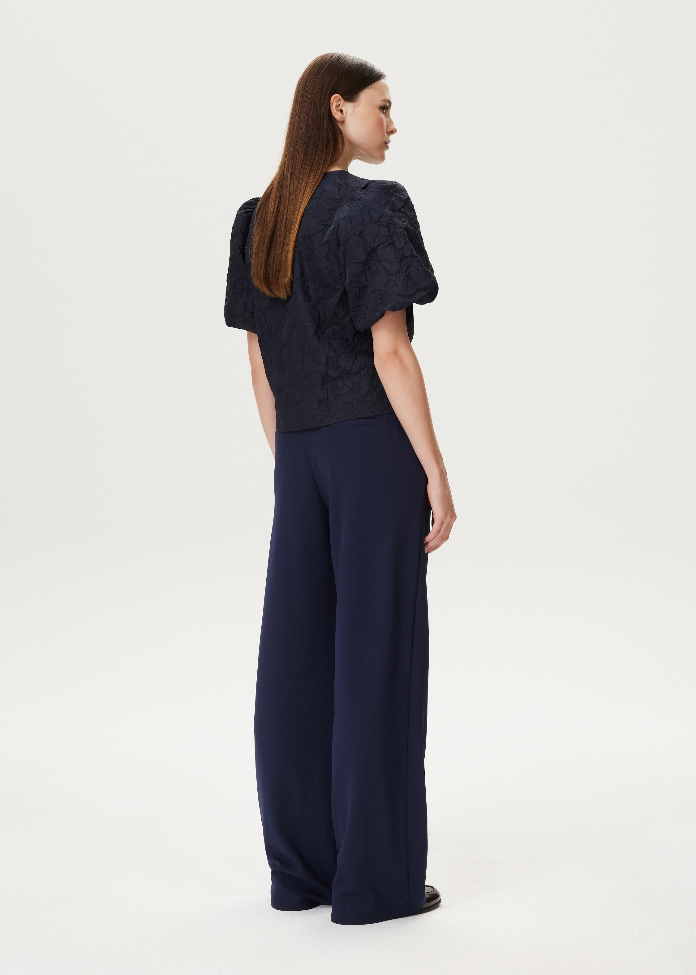 Jacquard bloemen top