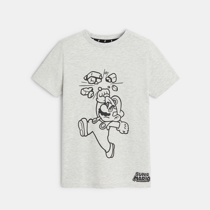 T-shirt Super Mario gris mixte Z