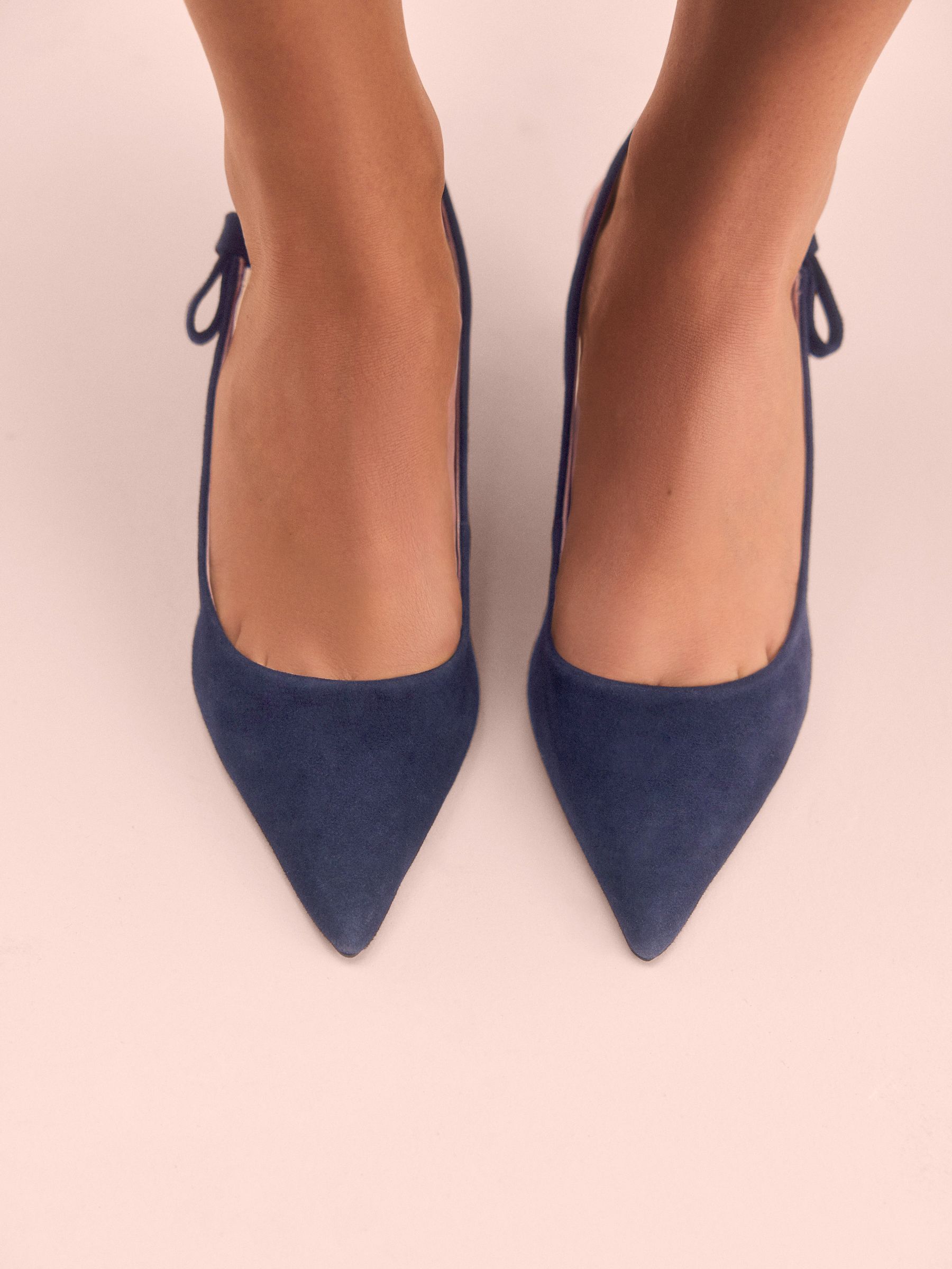 Marineblauw en leer - Tabitha Simmons x Next Dela Slingback Puntige Hakken