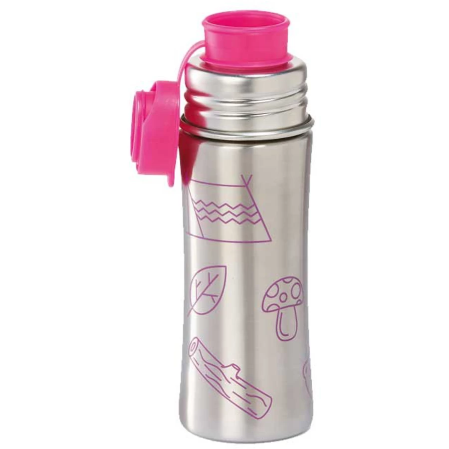 Affenzahn Edelstahl Trinkflasche Eule, pink