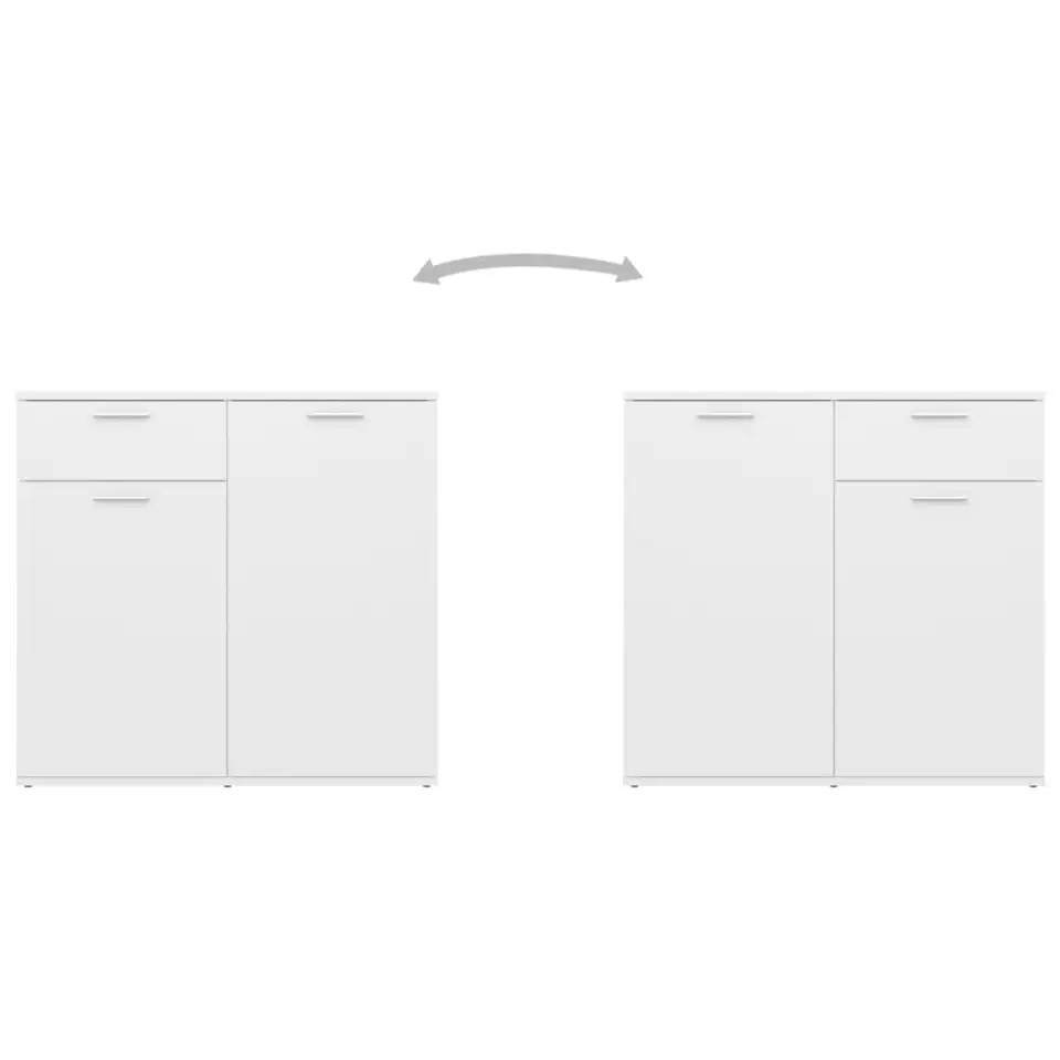 vidaXL - Dressoir - Wit - Bewerkt hout
