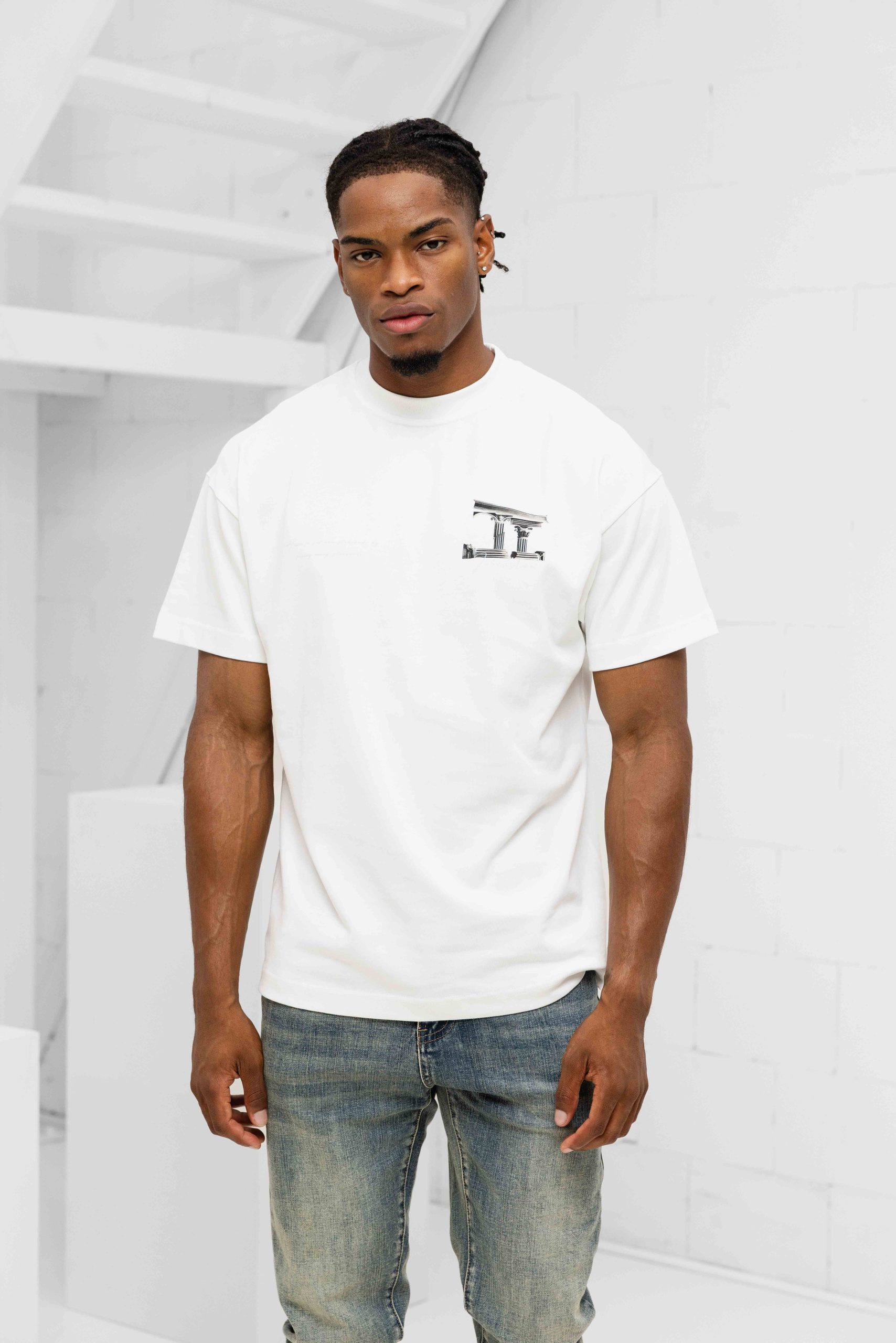 Jorcustom Broken World Loose Fit T-Shirt Heren Wit