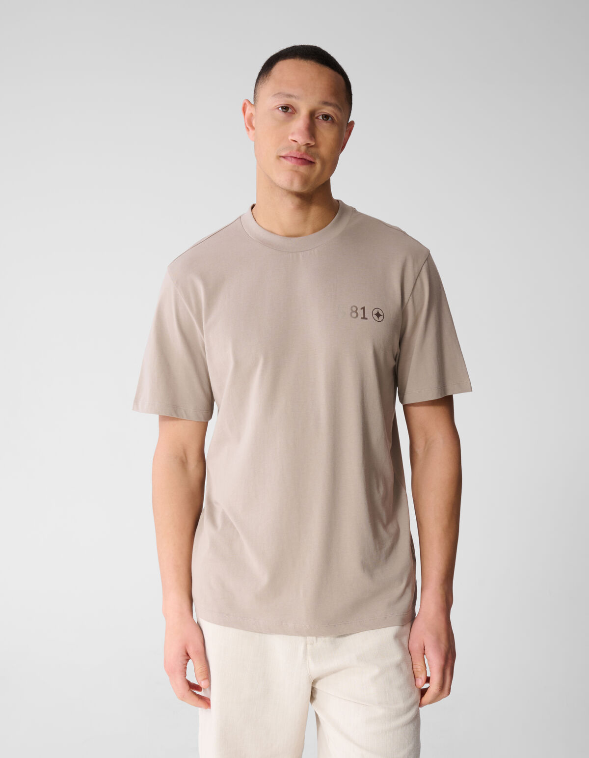 Gradient Logo Artwork T-shirt Lichtbruin