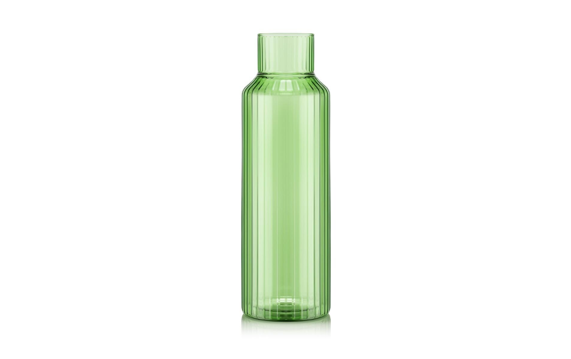 Karaffe Navalia Translucent Green, 0.9 lDoppelwandige Karaffe mit geripptem Teesieb