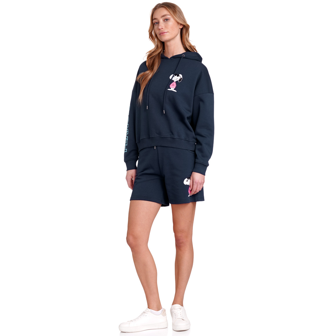 Jonas Nielsen Peanuts Hoodie mit Print dunkelblau