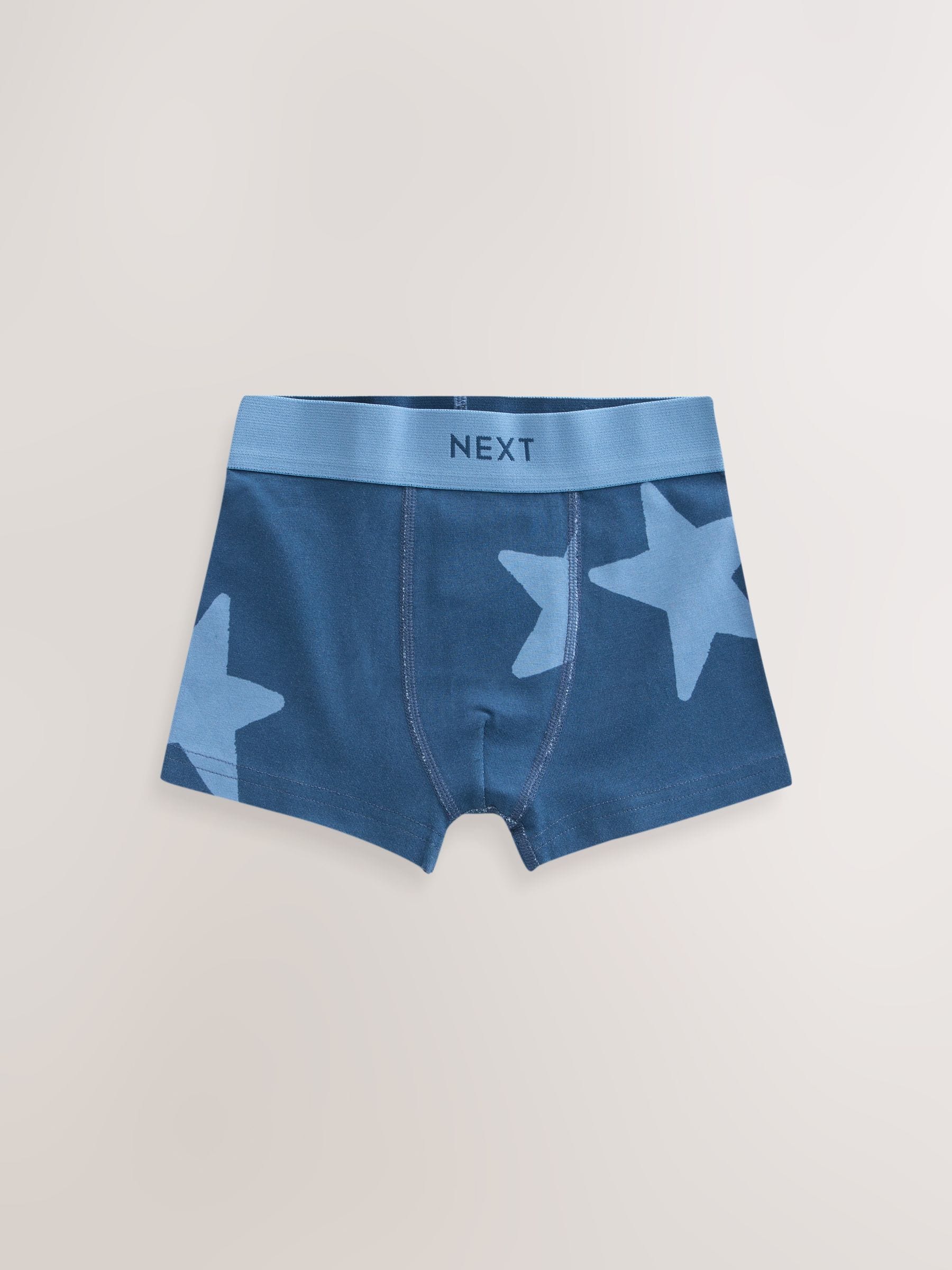 Blauw met sterren en strepen - Verpakking van 5 trunks met motief (1,5-16jr)
