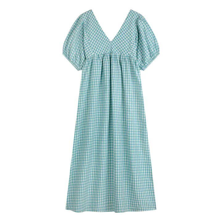 Bobo Choses Robe Vichy - Collection Femme  | Bleu turquoise