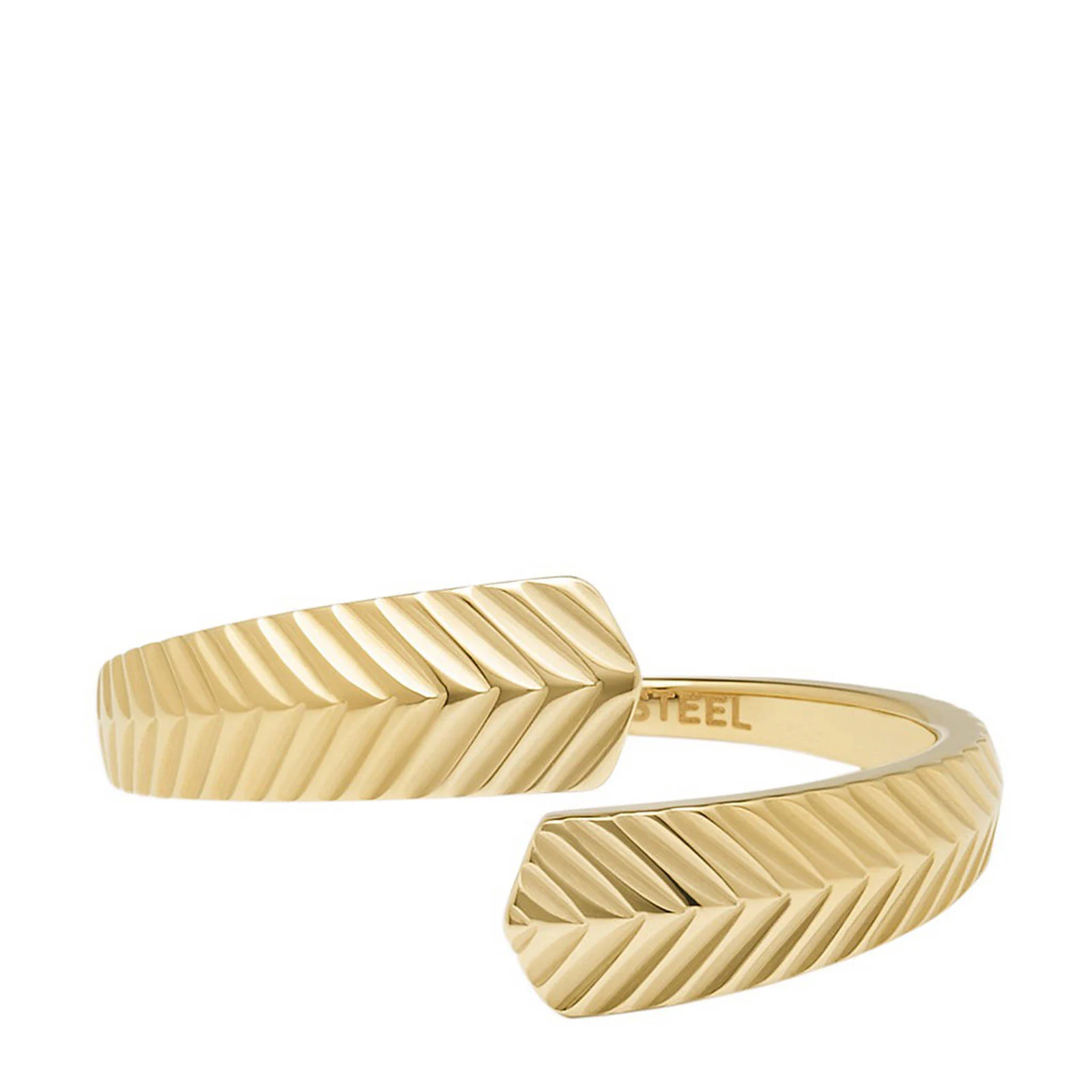 Fossil ring JF045367109 Harlow goudkleurig