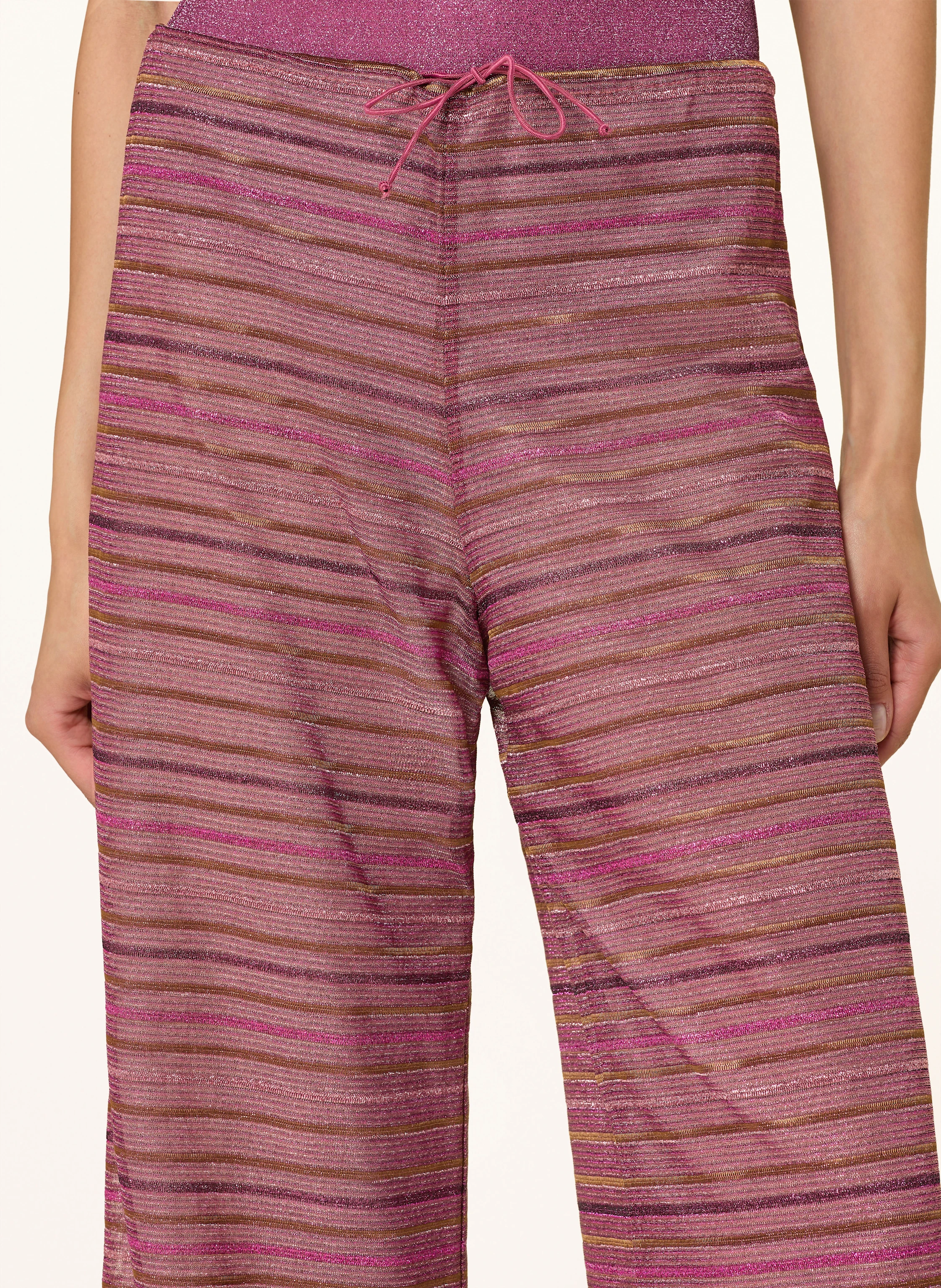 Oséree Marlenehose SHINY STRIPES mit Glitzergarn