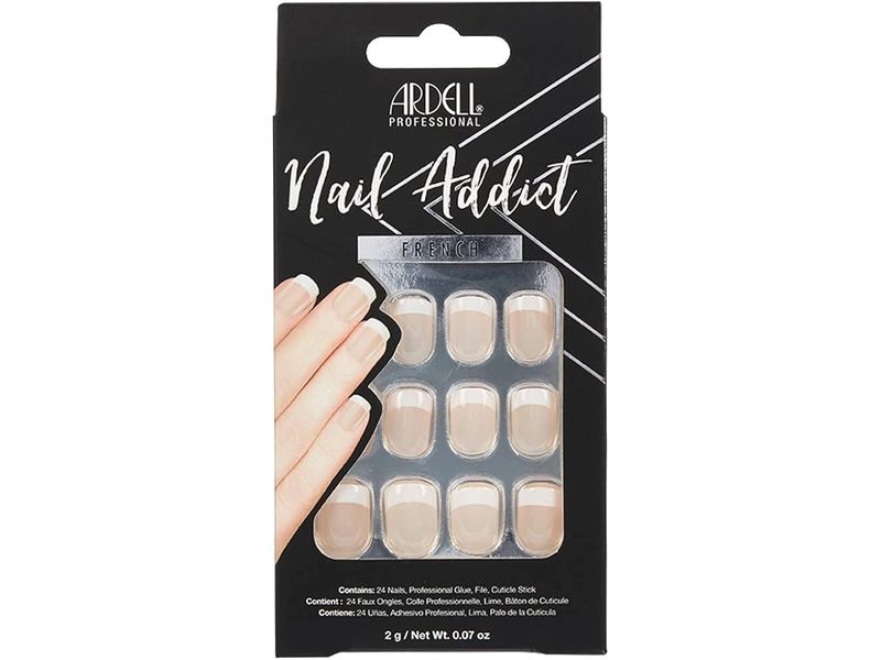 Ardell Kunstnägel Classic French Tip 24 Stück Einfach anzubringende Kunstnägel für aussergewöhnliche Looks