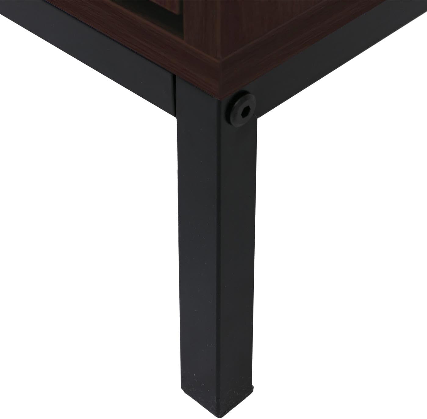 Mendler Schuhkipper HWC-P48, Schuhregal Schuhschrank, 3 Kippfächer Ablage MDF Melamin 125x60x25cm - Walnuss-Optik