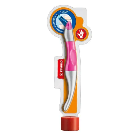 STABILO Ergonomischer Tintenroller EASYoriginal metallic, neonpink, mit Patrone, Rechtshänder
