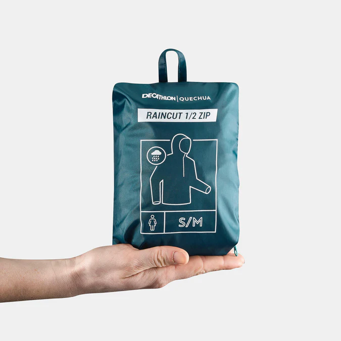 Decathlon Quechua - Jaqueta de chuva feminina Quechua Raincut 1 2, à prova de vento e repelente à água