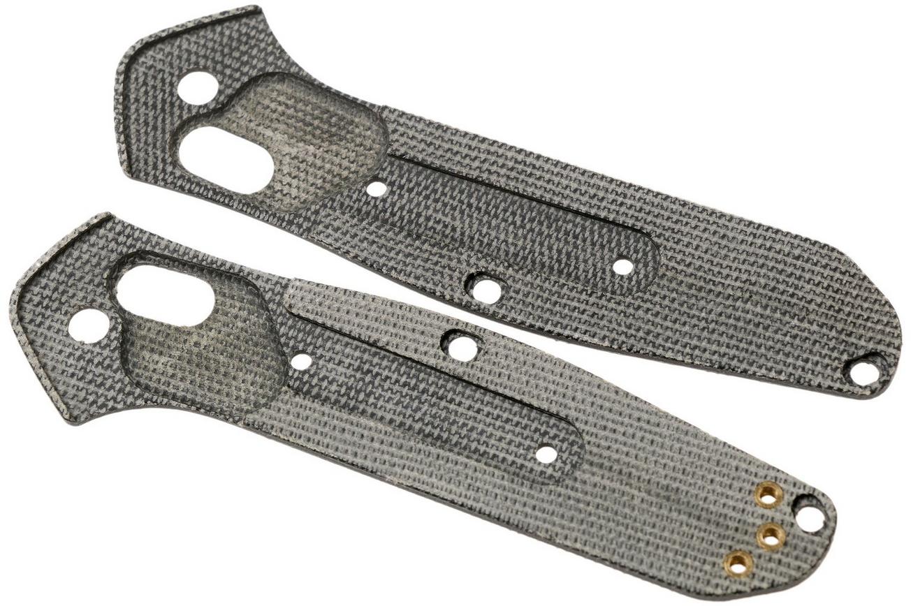 Flytanium Benchmade 945 Mini Osborne Scales, black canvas micarta