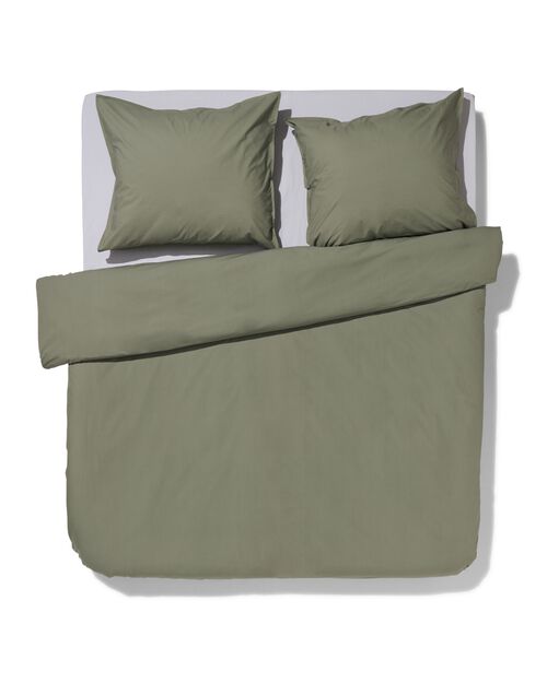 housse de couette percale 240x200/220 vert armée